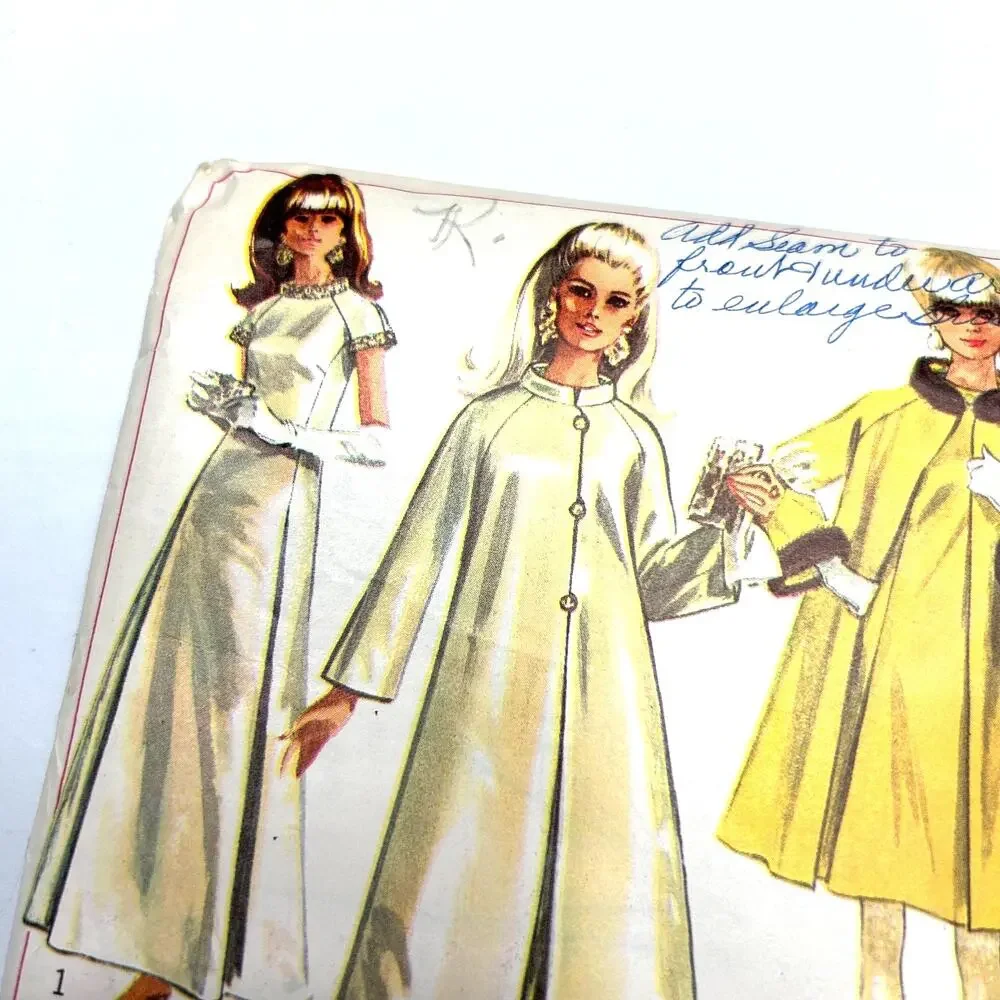 Simplicity Vintage 1960's Pattern #7283 Misses Coat & Dress 2 Lengths‎ Size 14